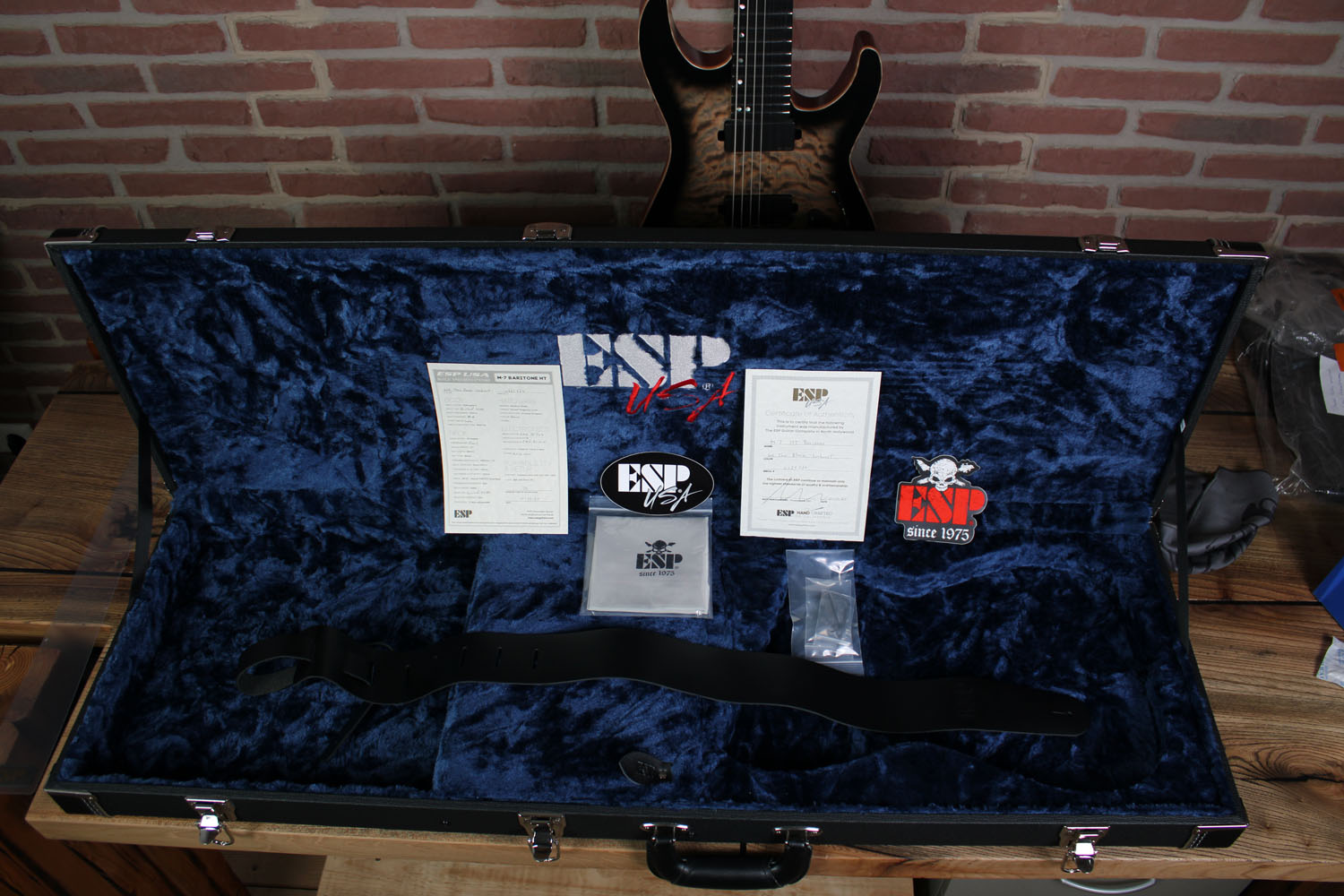 USA M-7 Baritone See  Thru Black Sunburst EMG